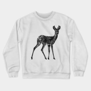 Roe deer stag - animal ink illustration Crewneck Sweatshirt